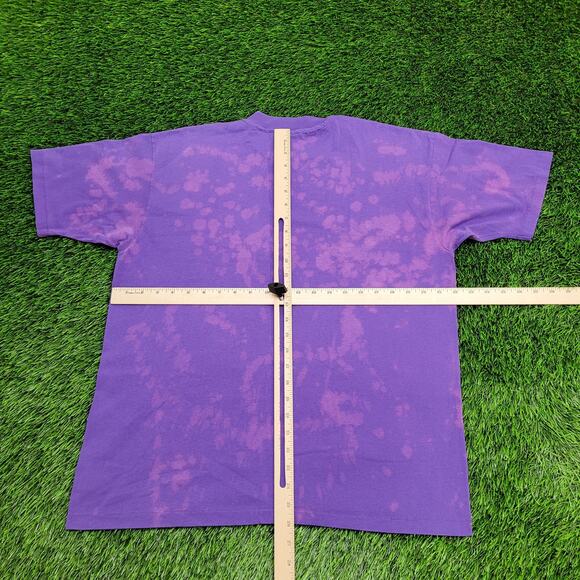 Vintage HANES Shirt Womens XL 22x26 Purple Boston Bleached - Picture 3 of 12
